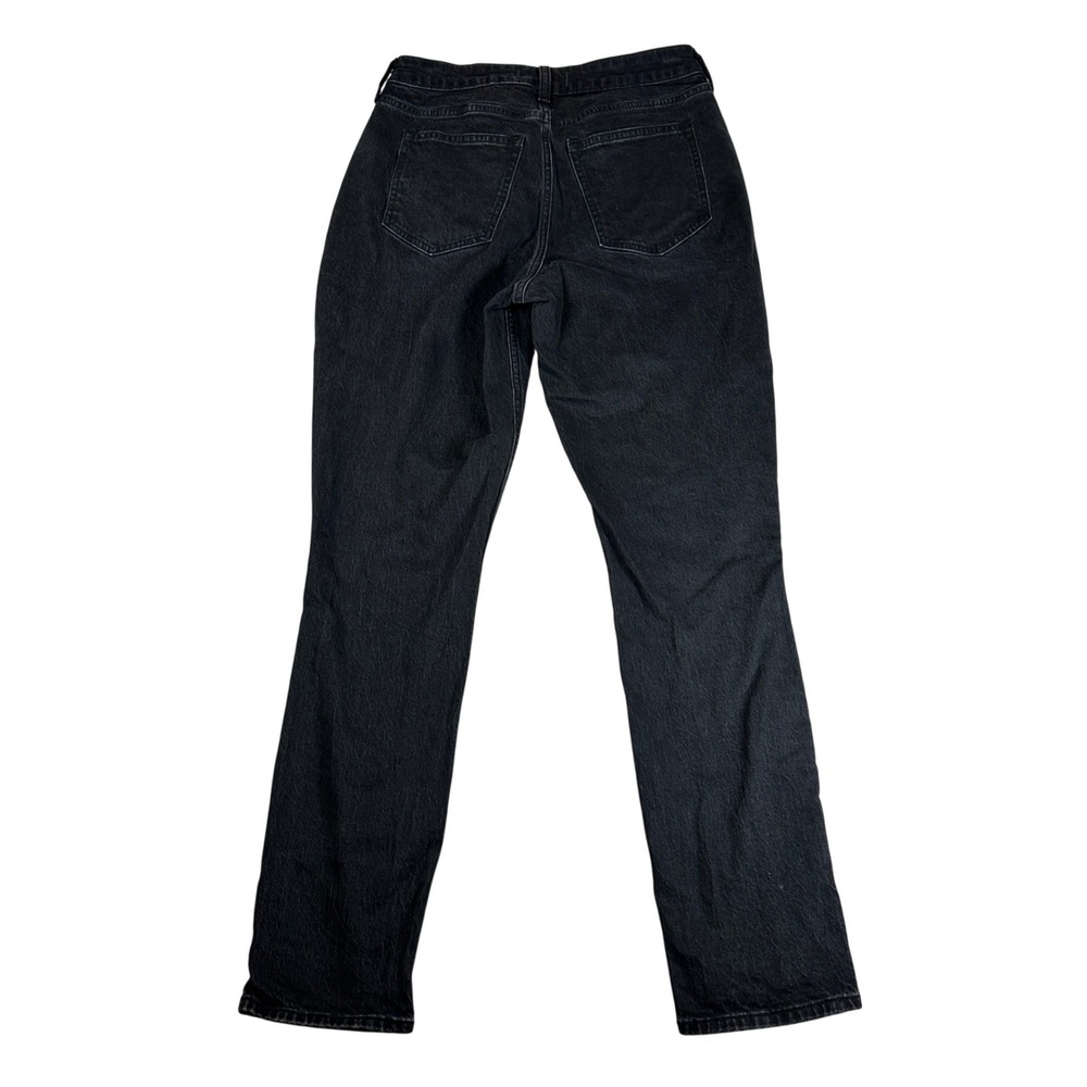 Abercrombie & Fitch Curve Love High Rise Straight Jeans Black 28 Long Women Tall - Picture 3 of 8